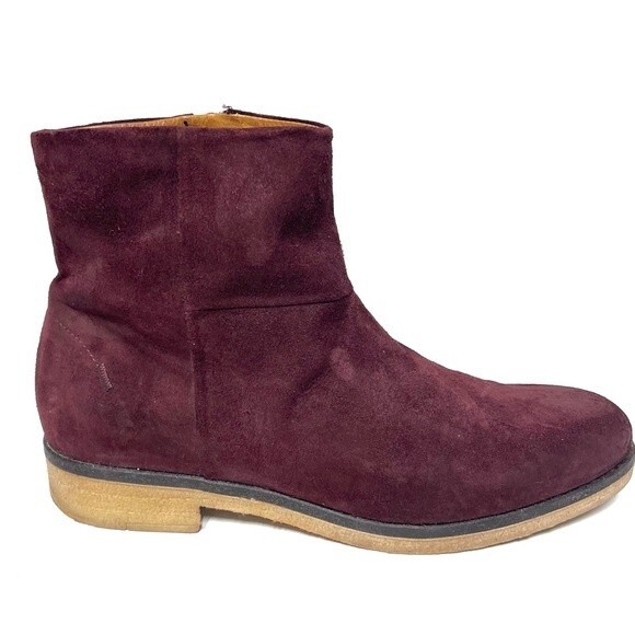 Alberto Fermani Burgundy Suede Ankle Boots 39 - Picture 1 of 10